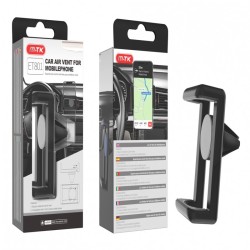 MTK ET801 MOBILE SUPPORT WITH CAR AIR VENT FOR MOBILE PHONE PRETO ( 0500052 ) MTK ET801 MOBILE SUPPORT WITH CAR AIR VENT FOR MOBILE PHONE PRETO ( 0500052 )